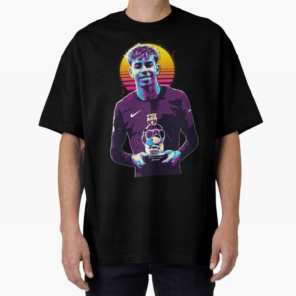 Lamine Yamal holding the trophy Classic T-Shirt Honor Champions and Dreams in FIFA World Cup 2026 Spirit, Connected to Argentina, Messi, Soccer Culture, Superstar Moments, National Team Dreams and Competitive Fire; Built for Supporters Chasing