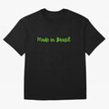 Made in Brazil Oversized T-Shirt Stand with Match Day Hype around FIFA World Cup 2026 Group Stage, Messi and Cristiano Ronaldo, England, Fan Favorite Moments, National Team Passion, Big Match Drama and Soccer History; Ideal for Passionate Fans Who
