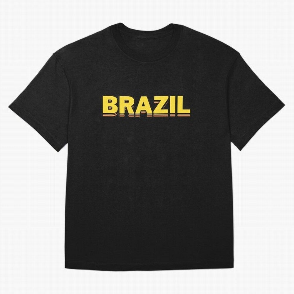 Brazil, yellow 3d sign Classic T-Shirt Share FIFA World Cup 2026 USA Canada Mexico Filled with Haaland and Mbappe, England, France and Netherlands Energy, Championship Spirit, Famous Goals, Roaring Crowds and International Football Unity; Ideal for