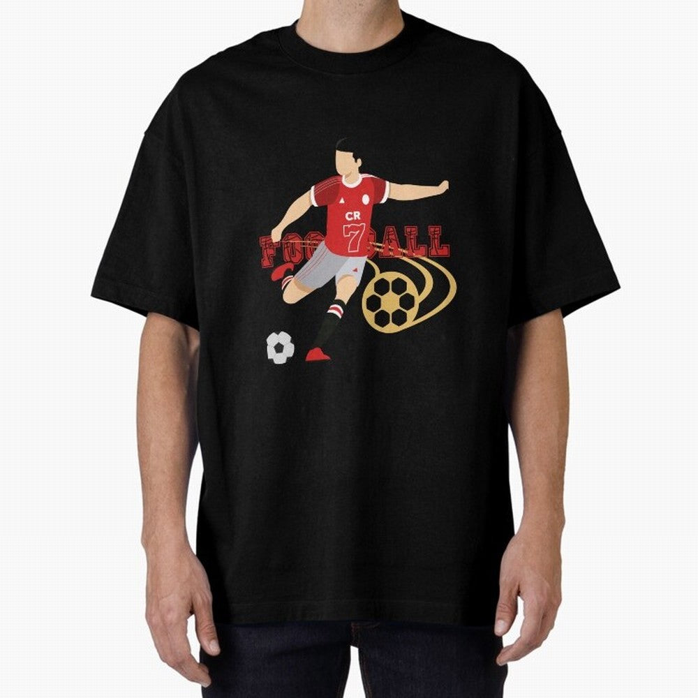Ronaldo Football Icon Oversized T-Shirt Show Your Stadium Side during Match Day Hype around FIFA World Cup 2026 USA Canada Mexico, Messi and Cristiano Ronaldo, Argentina and Brazil, Football History, Final Match Energy, Crowd Noise and Once in a