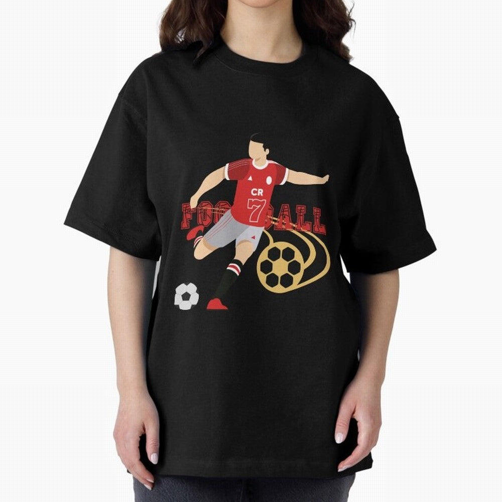 Ronaldo Football Icon Oversized T-Shirt Show Your Stadium Side during Match Day Hype around FIFA World Cup 2026 USA Canada Mexico, Messi and Cristiano Ronaldo, Argentina and Brazil, Football History, Final Match Energy, Crowd Noise and Once in a