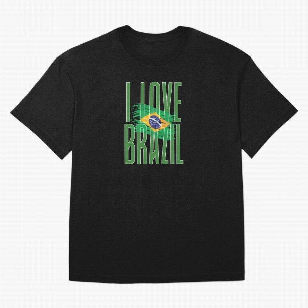Art I Love BRAZIL Classic T-Shirt Enjoy the Biggest Football Party of Match Day Hype around FIFA World Cup 2026, CR7, Brazil, Portugal and Argentina, Championship Spirit, Famous Goals, Roaring Crowds and International Football Unity; Ideal for Fans