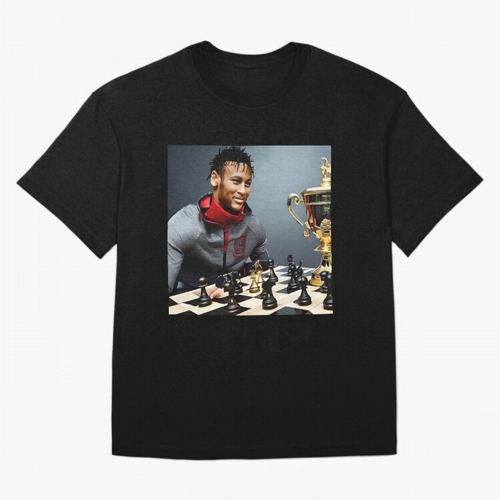 Mastermind: Neymar Playing Chess with the Championship Trophy Classic T-Shirt Experience the Global Stage of FIFA World Cup 2026 Spirit, Inspired by Netherlands, Messi, Tournament Hype, Historic Matchups, Family Viewing Parties and Global Sports