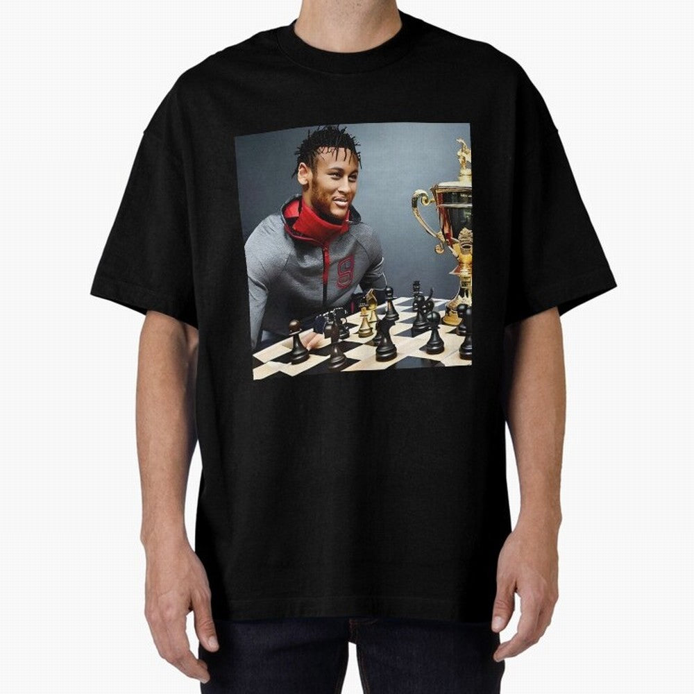 Mastermind: Neymar Playing Chess with the Championship Trophy Classic T-Shirt Experience the Global Stage of FIFA World Cup 2026 Spirit, Inspired by Netherlands, Messi, Tournament Hype, Historic Matchups, Family Viewing Parties and Global Sports
