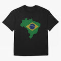 Map of Brazil (Brazil) Oversized T-Shirt Feel the Heartbeat of FIFA World Cup 2026 Group Stage for Fans of Mbappe and Spain and Netherlands, Bringing Retro Football Energy, Iconic Rivalries, Trophy Chase Drama and Stadium Atmosphere; Perfect for