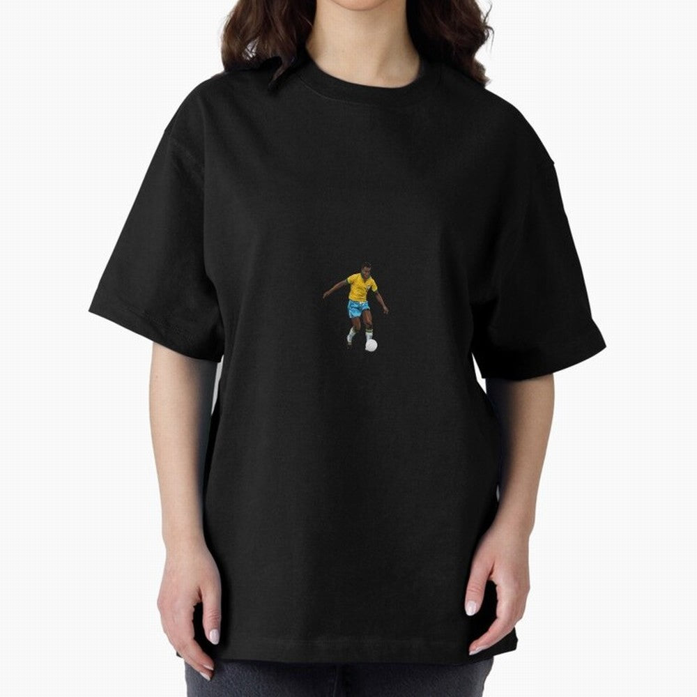 Pele Minimalist Oversized T-Shirt Follow FIFA World Cup 2026 Spirit, Filled with Argentina, Haaland, Stadium Memories, Football Loyalty, International Chants and Championship Tradition; Great for Watch Parties, Sports Bars, Family Nights, Fan Clubs