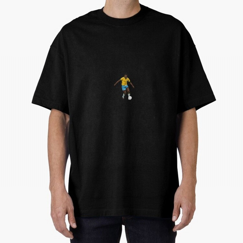 Pele Minimalist Oversized T-Shirt Follow FIFA World Cup 2026 Spirit, Filled with Argentina, Haaland, Stadium Memories, Football Loyalty, International Chants and Championship Tradition; Great for Watch Parties, Sports Bars, Family Nights, Fan Clubs