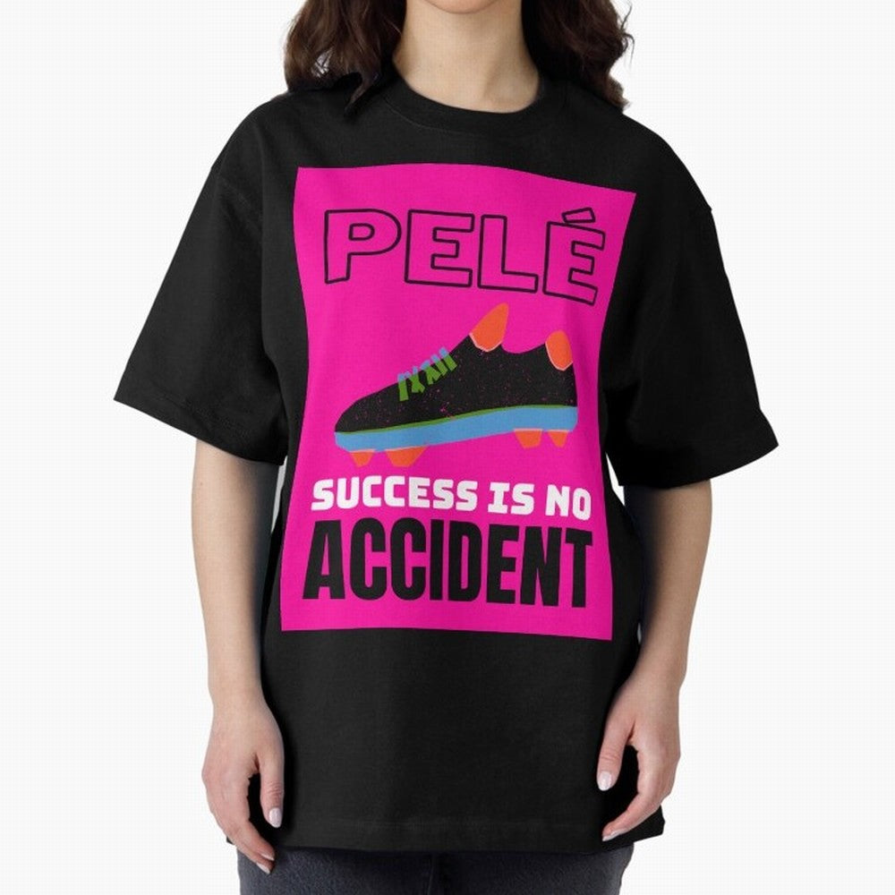 Pele Quote Success Is No Accident Graphic Classic T-Shirt Share Match Day Hype around FIFA World Cup 2026 USA Canada Mexico, Cristiano Ronaldo, Germany, Championship Spirit, Famous Goals, Roaring Crowds and International Football Unity; Made for