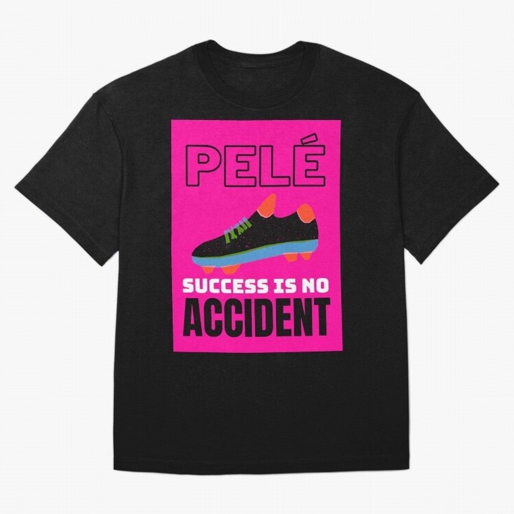 Pele Quote Success Is No Accident Graphic Classic T-Shirt Share Match Day Hype around FIFA World Cup 2026 USA Canada Mexico, Cristiano Ronaldo, Germany, Championship Spirit, Famous Goals, Roaring Crowds and International Football Unity; Made for