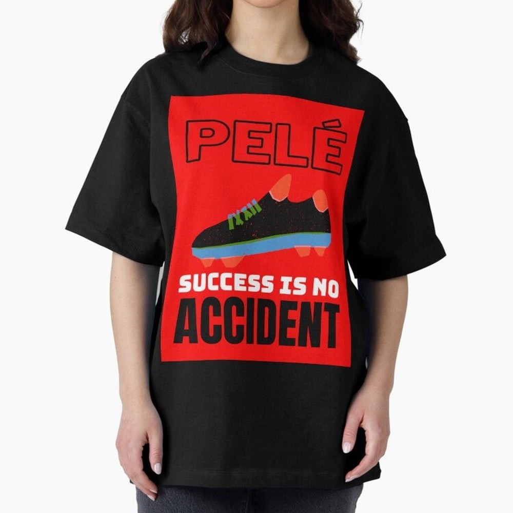 Pele Quote Success Is No Accident Graphic Classic T-Shirt Join Match Day Hype around FIFA World Cup 2026, Cristiano Ronaldo, Argentina, Football History, Final Match Energy, Crowd Noise and Once in a Lifetime Moments; Made for Die Hard Supporters,