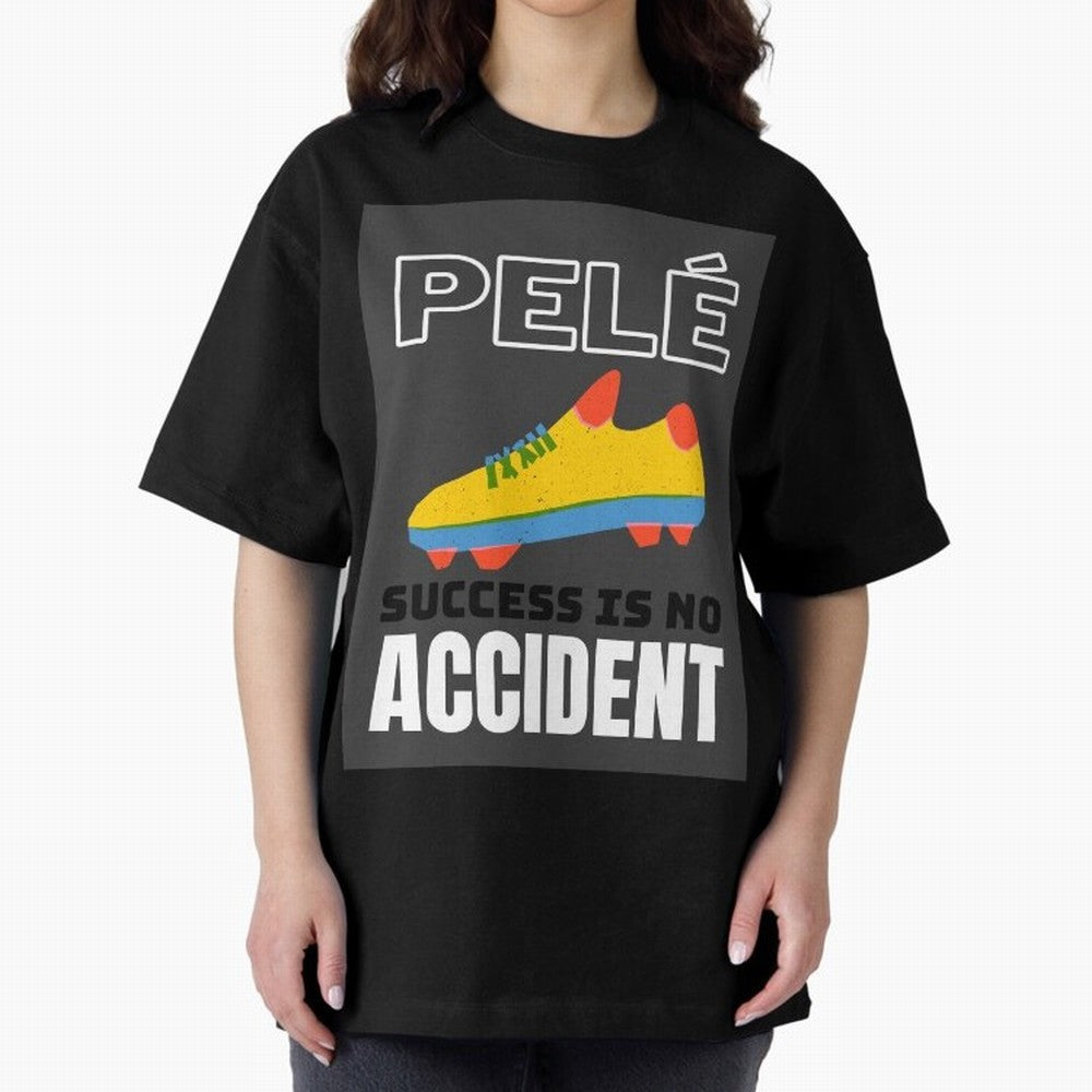 Pele Quote Success Is No Accident Graphic Classic T-Shirt Celebrate Classic Football Spirit in FIFA World Cup 2026 USA Canada Mexico for Fans of Haaland and Mbappe and England, Bringing Football Festival Excitement, Trophy Ambitions, Country