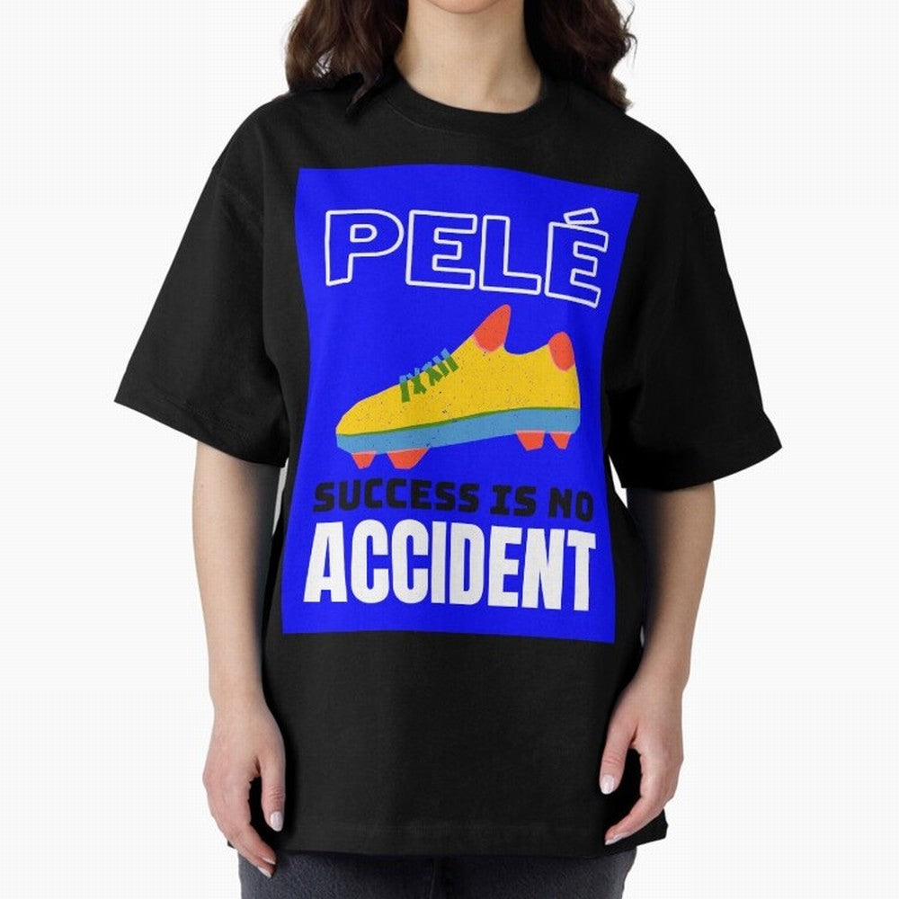 Pele Quote Success Is No Accident Graphic Classic T-Shirt Show Support during Global Football Passion for FIFA World Cup 2026 USA Canada Mexico, Driven by Mbappe, Portugal, Supporter Pride, Iconic Celebrations, Legendary Names and Global Match Day