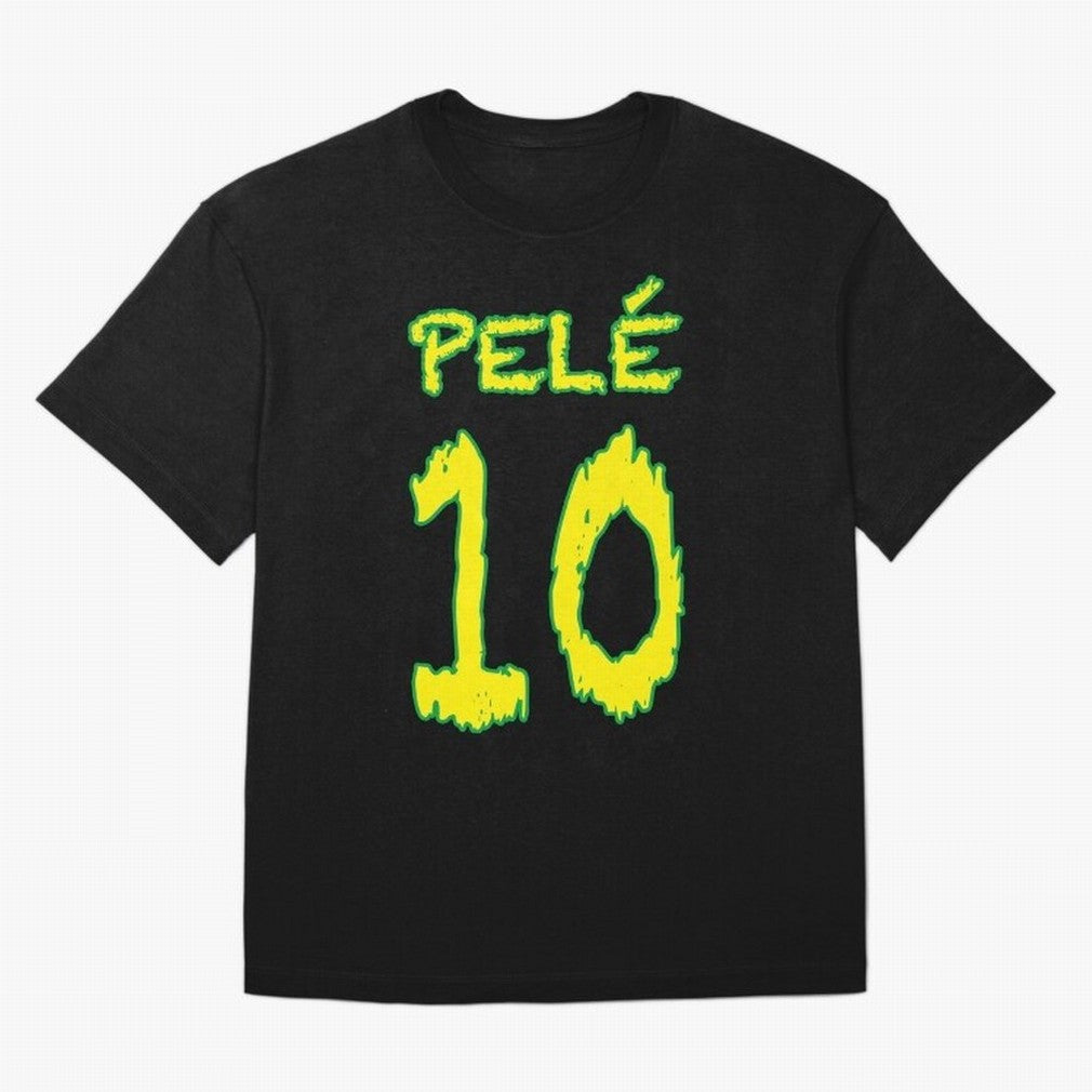 Pel¨¦ 10 Oversized T-Shirt Celebrate Football Heritage in FIFA World Cup 2026 USA Canada Mexico for Fans of Neymar, Haaland and Cristiano Ronaldo and Brazil, Bringing Soccer Culture, Superstar Moments, National Team Dreams and Competitive Fire;