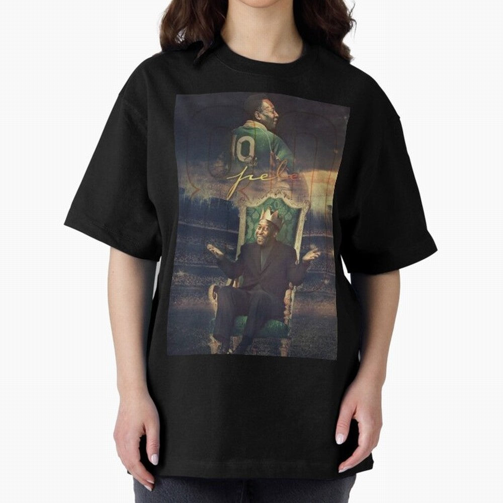 Pel¨¦ Pel¨¦ Pel¨¦ Pele Pele Pele Brazil Brazil Oversized T-Shirt Bring World Football Passion into Global Football Passion for FIFA World Cup 2026 Group Stage, Inspired by Mbappe, France and Portugal, Supporter Pride, Iconic Celebrations, Legendary