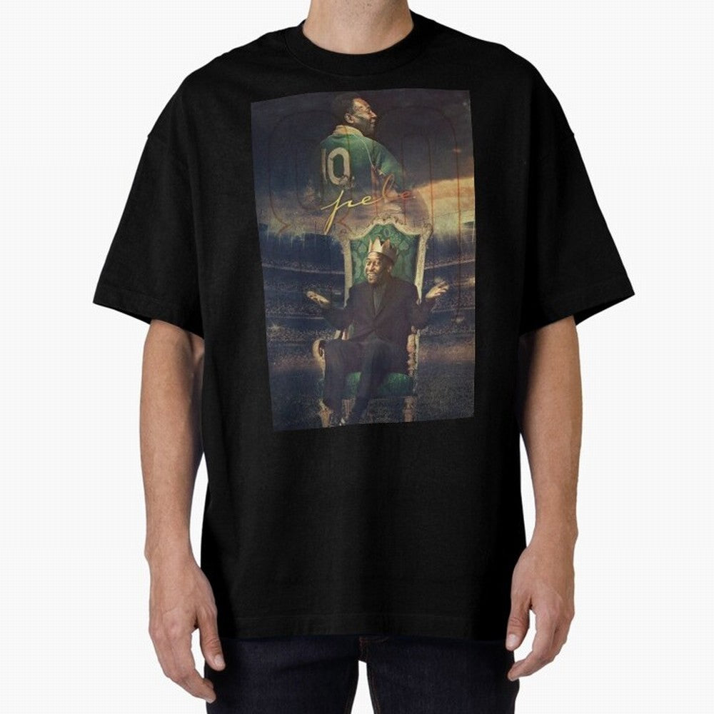 Pel¨¦ Pel¨¦ Pel¨¦ Pele Pele Pele Brazil Brazil Oversized T-Shirt Bring World Football Passion into Global Football Passion for FIFA World Cup 2026 Group Stage, Inspired by Mbappe, France and Portugal, Supporter Pride, Iconic Celebrations, Legendary