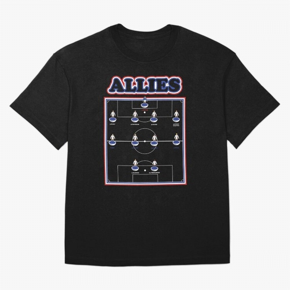 The Allies Team Line Up Oversized T-Shirt Show Your Stadium Side during Match Day Hype around FIFA World Cup 2026 USA Canada Mexico, Haaland and Mbappe, France and Portugal, Classic Soccer Heritage, Championship Pressure, Fan Loyalty and