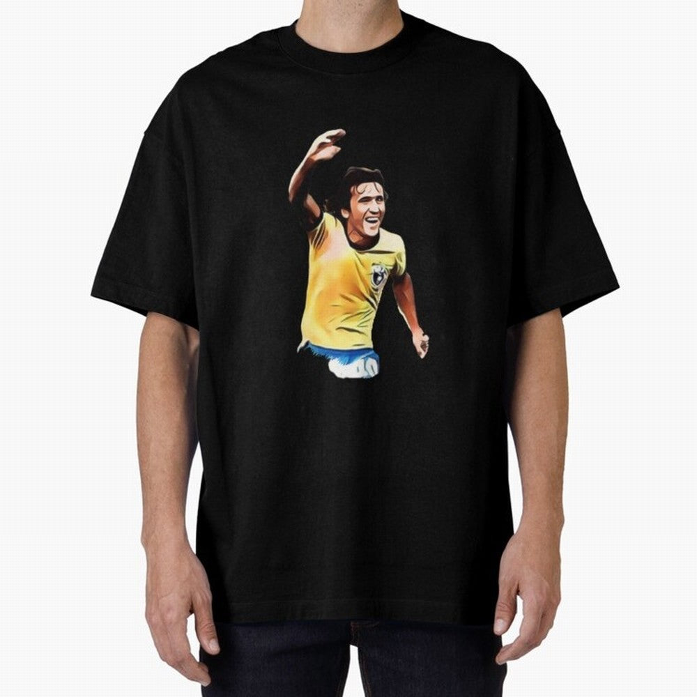 Legends of The Beautiful Game Cartoon Collection Legends Arthur Zico 2 Cartoon Artwork134 Oversized T-Shirt Show Support during FIFA World Cup 2026 USA Canada Mexico Filled with Mbappe, Portugal Energy, Stadium Chants, National Pride, Trophy Dreams