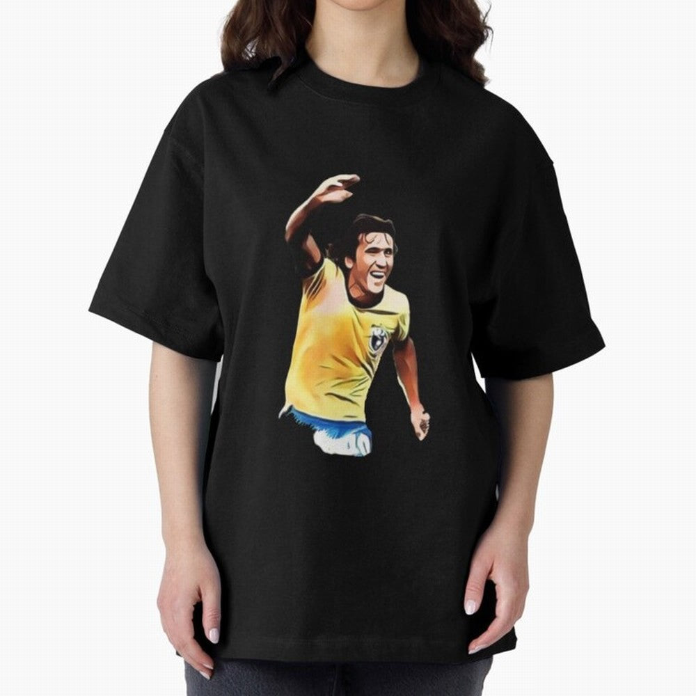 Legends of The Beautiful Game Cartoon Collection Legends Arthur Zico 2 Cartoon Artwork134 Oversized T-Shirt Show Support during FIFA World Cup 2026 USA Canada Mexico Filled with Mbappe, Portugal Energy, Stadium Chants, National Pride, Trophy Dreams