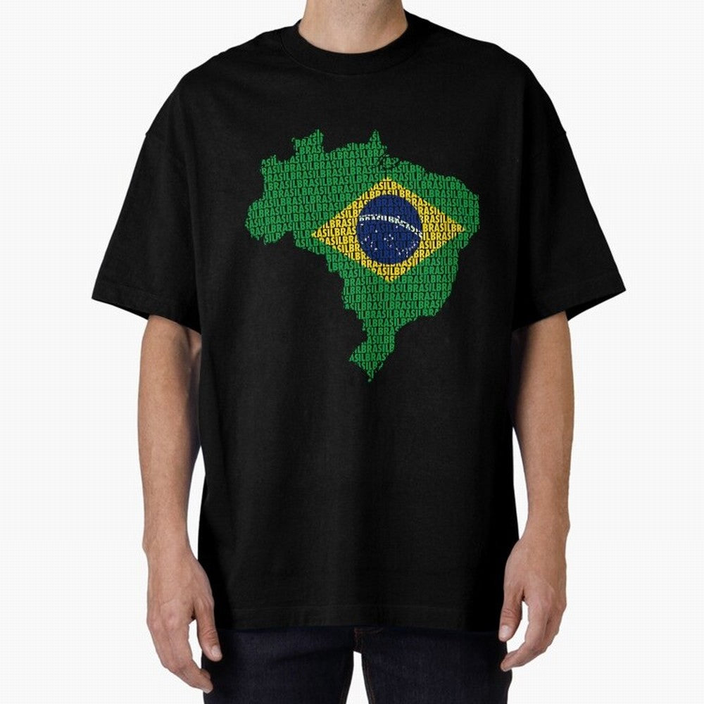 Map of Brazil (Brasil) Classic T-Shirt Capture Global Football Passion for FIFA World Cup 2026, with Mbappe and Neymar, England and Germany, Supporter Pride, Iconic Celebrations, Legendary Names and Global Match Day Energy; Perfect for People Who