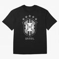 BRASIL NATIONAL FOOTBALL TEAM LOGO Oversized T-Shirt Keep Football History Alive during the FIFA World Cup 2026 Journey through Messi and Cristiano Ronaldo Highlights, Brazil, Portugal and Argentina Pride, Football Festival Excitement, Trophy