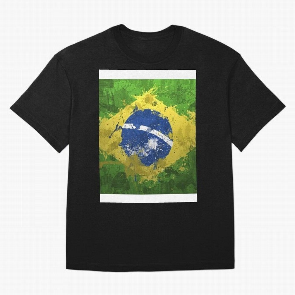 Brasilian Flag Face Mask Graphic T-Shirt Bring Stadium Energy to Global Football Passion for FIFA World Cup 2026, with Haaland and Mbappe, Spain and Netherlands, Champion Mindset, Group Stage Buzz, Knockout Tension and Passionate Fan Culture; Built