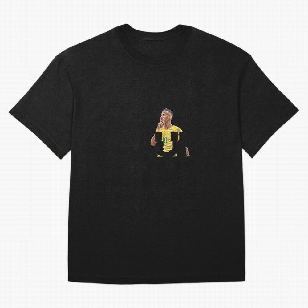 NEYMAR NEVER GIVE UP Premium T-Shirt Stand Proud for Match Day Hype around FIFA World Cup 2026, Mbappe, Spain and Netherlands, Vintage Soccer Flavor, Modern Football Stars, National Flags and Final Night Emotion; Great for Supporters Who Love