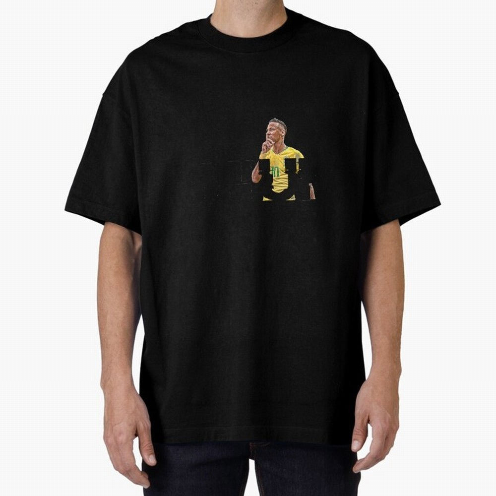 NEYMAR NEVER GIVE UP Premium T-Shirt Stand Proud for Match Day Hype around FIFA World Cup 2026, Mbappe, Spain and Netherlands, Vintage Soccer Flavor, Modern Football Stars, National Flags and Final Night Emotion; Great for Supporters Who Love