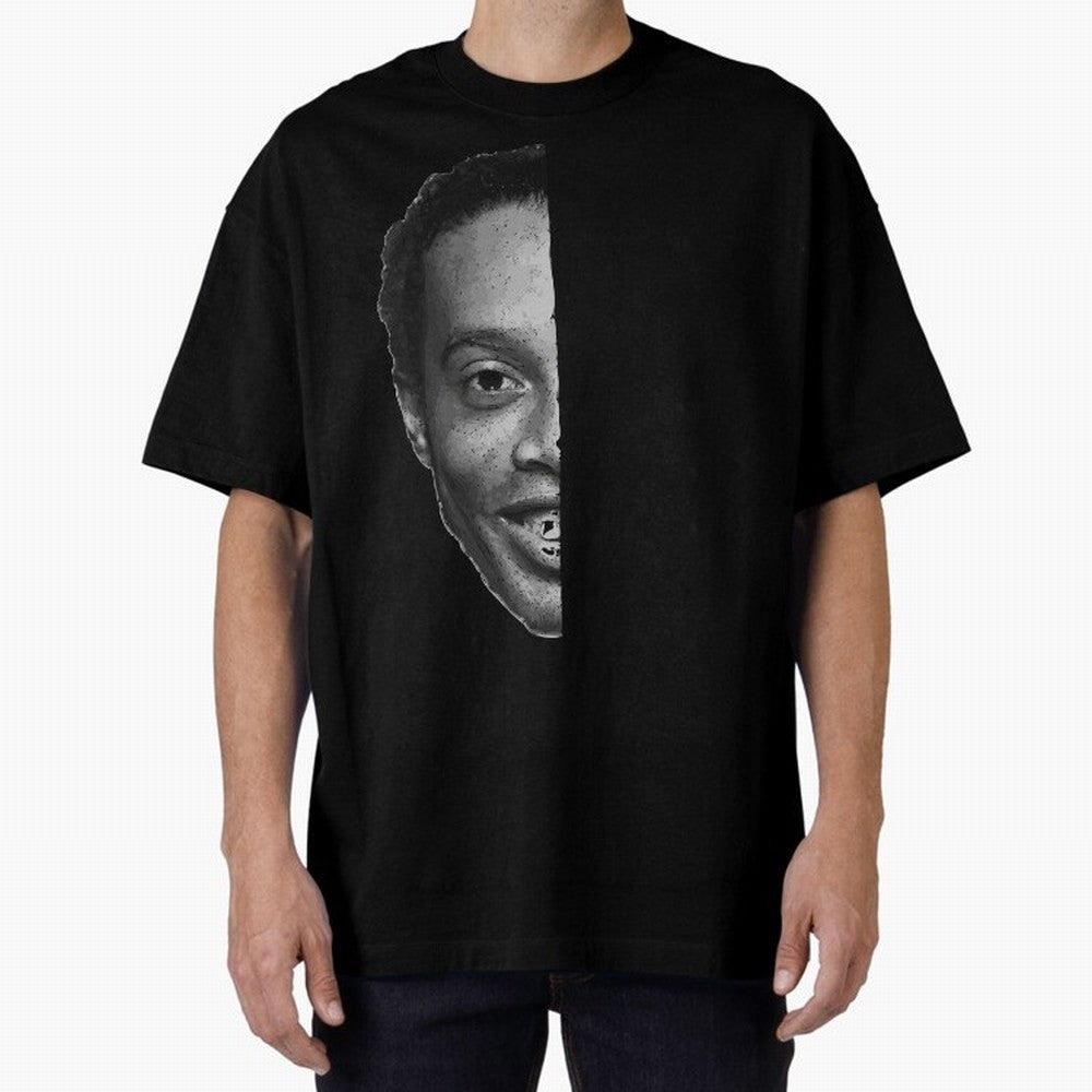 ''Football is about joy.'' Sticker - Ronaldinho Premium T-Shirt Relive Legendary Nights from Global Football Passion for FIFA World Cup 2026 Group Stage, Driven by Messi, CR7 and Mbappe, Portugal, Spain and Germany, Champion Mindset, Group Stage