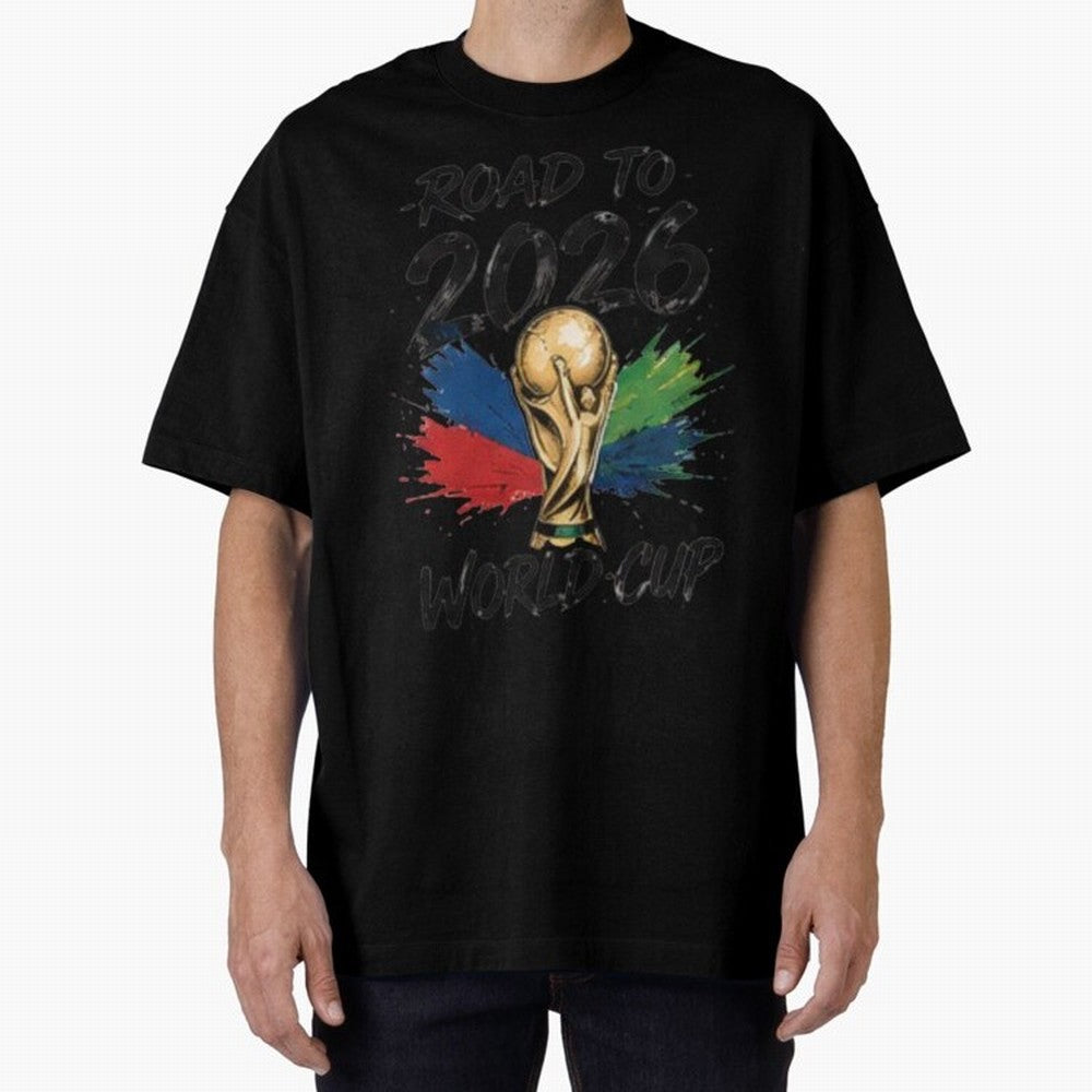 Road To 2026 World Cup Football Graphic Tee Classic T-Shirt Cheer for FIFA World Cup 2026 Group Stage Featuring Haaland and Mbappe, Spain Energy, Global Supporter Spirit, Legendary Goals, National Colors and Tournament Celebration; Great for