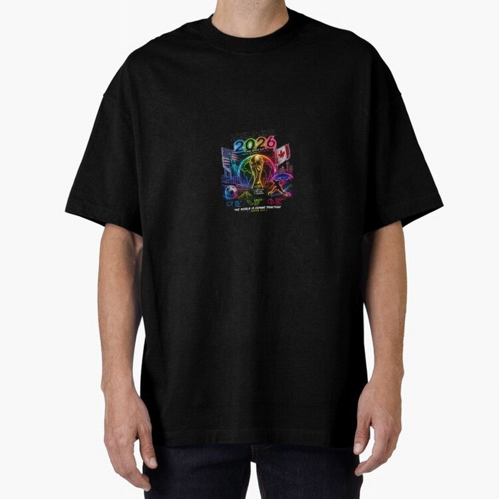 World Cup 2026 ¨C United Passion ?? | Neon Football Design Classic T-Shirt Make the Season About Global Football Passion for FIFA World Cup 2026 USA Canada Mexico, Featuring Messi, Argentina and Brazil, Football History, Final Match Energy, Crowd