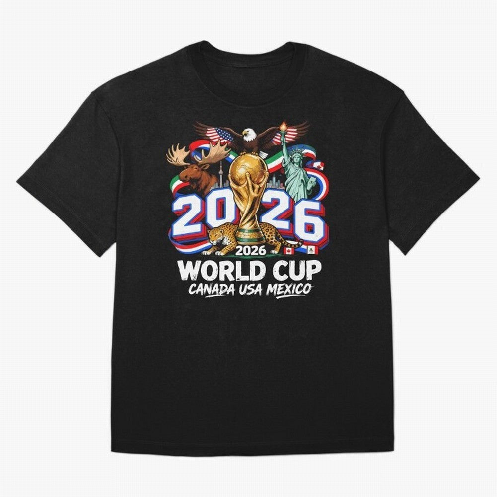 World Cup 2026 Soccer Fan USA Canada Mexico Classic T-Shirt Fuel Match Day Hype around FIFA World Cup 2026, Messi, Portugal, Spain and Germany, Global Supporter Spirit, Legendary Goals, National Colors and Tournament Celebration; Great for Watch