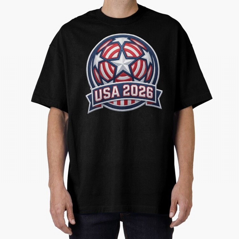 USA 2026 World Cup T-Shirt - Star Spangled Soccer Design - American Host Fan Tee Classic T-Shirt Celebrate the FIFA World Cup 2026 Journey through Cristiano Ronaldo, Haaland and CR7 Highlights, England, France and Netherlands Pride, Retro Football