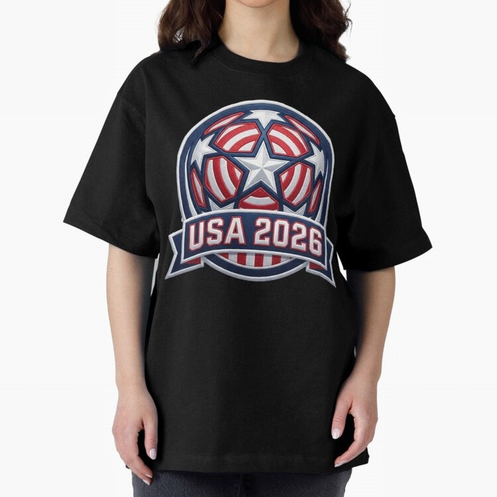 USA 2026 World Cup T-Shirt - Star Spangled Soccer Design - American Host Fan Tee Classic T-Shirt Celebrate the FIFA World Cup 2026 Journey through Cristiano Ronaldo, Haaland and CR7 Highlights, England, France and Netherlands Pride, Retro Football