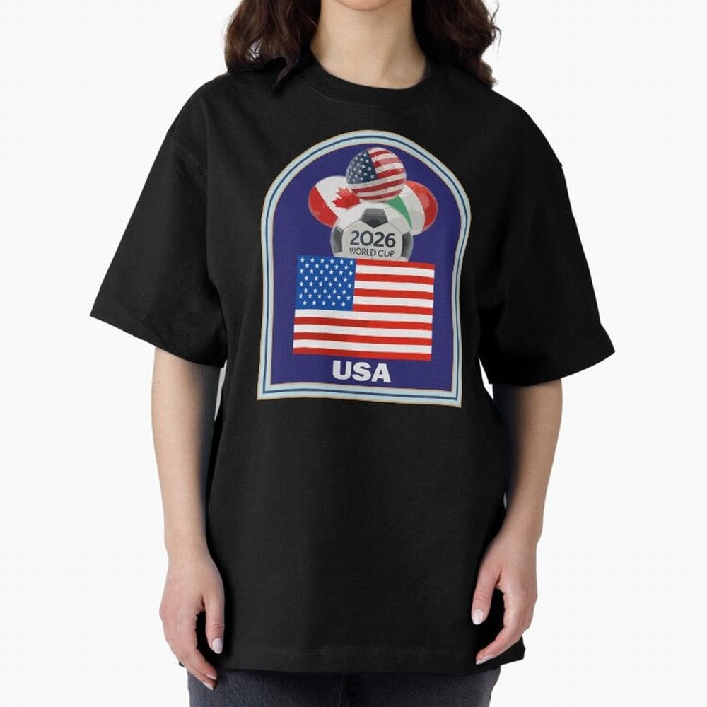 USA 2026 Soccer T-shirt Classic T-Shirt Keep the Legacy of FIFA World Cup 2026 Spirit, Filled with England and Germany, Messi, Neymar and Mbappe, Football Passion, Legendary Performances, Festival Vibes and Supporter Community; Ideal for Passionate