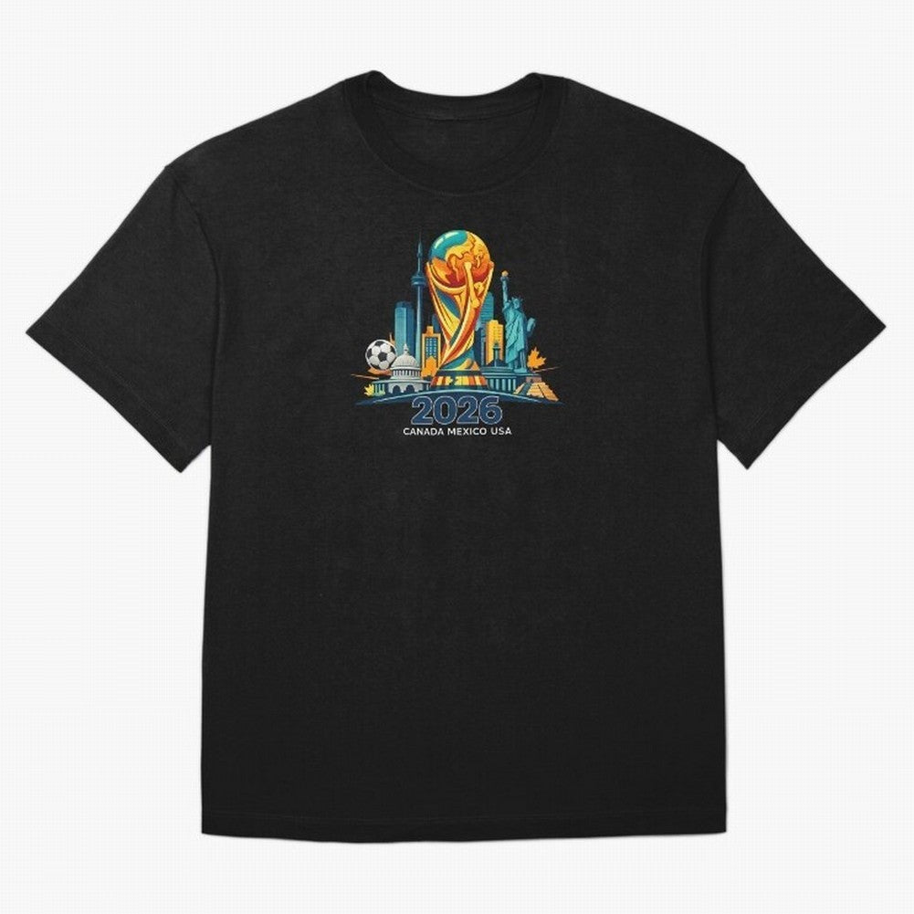 World Football Spirit 2026 - Global Football Championship - USA Canada Mexico Soccer Fan Classic T-Shirt Show Passion for the Stars of FIFA World Cup 2026 for Fans of Neymar and Brazil, Bringing Championship Spirit, Famous Goals, Roaring Crowds and
