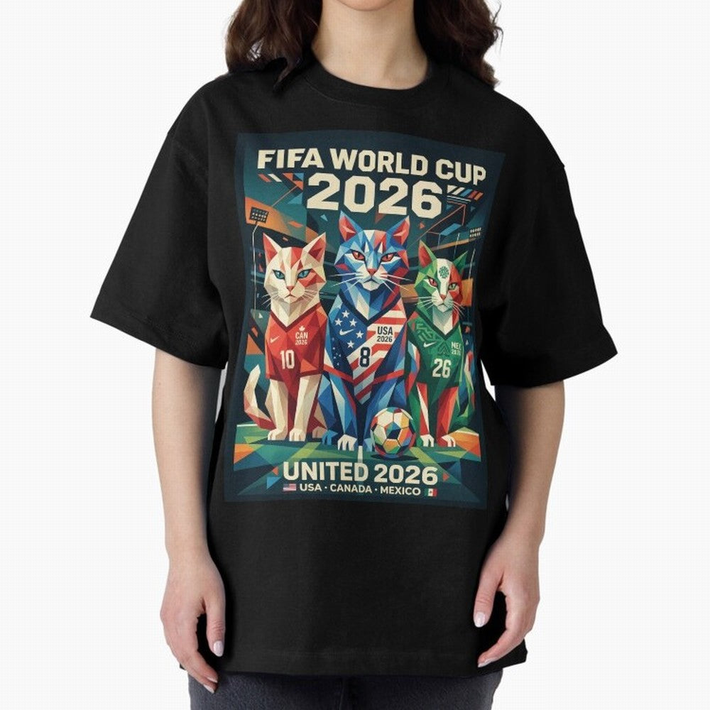 The Cats Football World Cup Classic T-Shirt Remember Iconic Moments from FIFA World Cup 2026 Group Stage for Fans of Haaland and Mbappe and Spain, Bringing Supporter Pride, Iconic Celebrations, Legendary Names and Global Match Day Energy; Ideal for