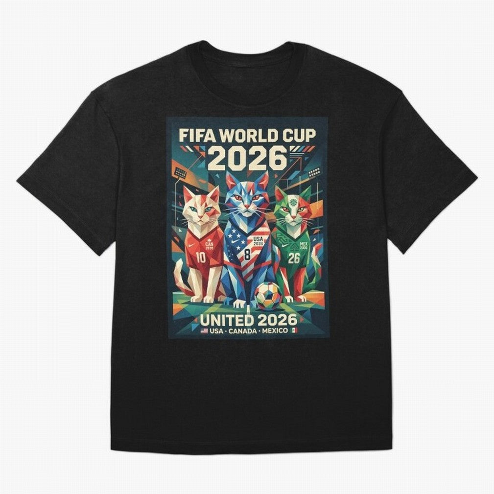 The Cats Football World Cup Classic T-Shirt Remember Iconic Moments from FIFA World Cup 2026 Group Stage for Fans of Haaland and Mbappe and Spain, Bringing Supporter Pride, Iconic Celebrations, Legendary Names and Global Match Day Energy; Ideal for