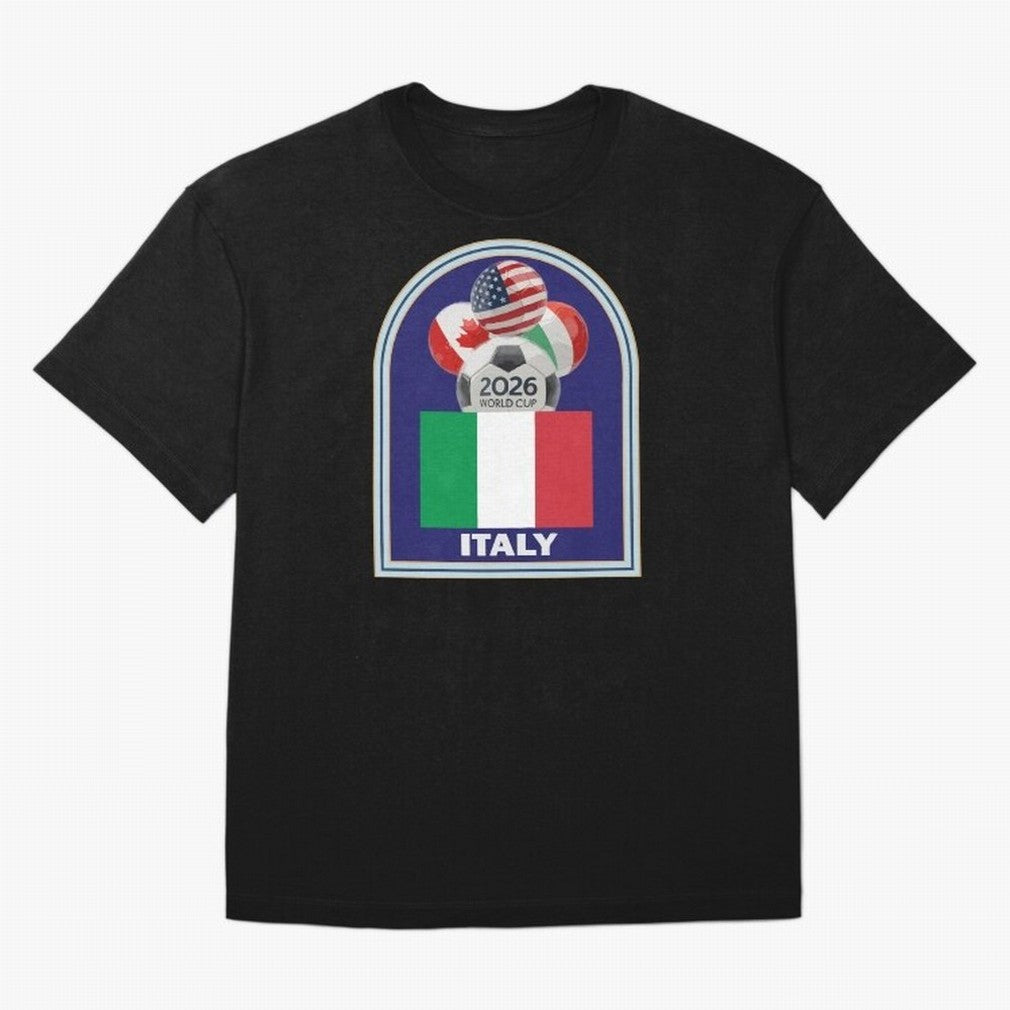 Italy 2026 Soccer T-shirt Classic T-Shirt Show Passion for the Stars of FIFA World Cup 2026 Highlighting Messi, Germany Energy, Game Day Rituals, Football Legends, Country Pride and the Road to the Final; Perfect for Fans, Collectors, Family