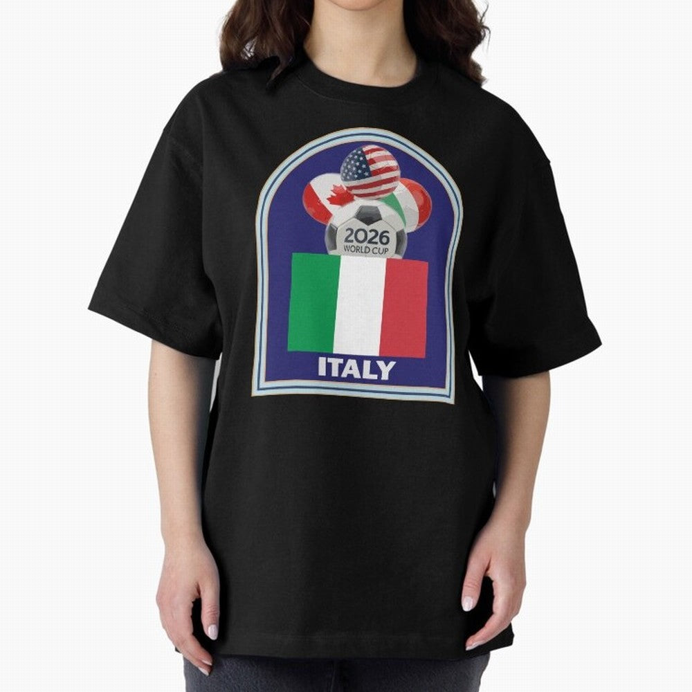 Italy 2026 Soccer T-shirt Classic T-Shirt Show Passion for the Stars of FIFA World Cup 2026 Highlighting Messi, Germany Energy, Game Day Rituals, Football Legends, Country Pride and the Road to the Final; Perfect for Fans, Collectors, Family