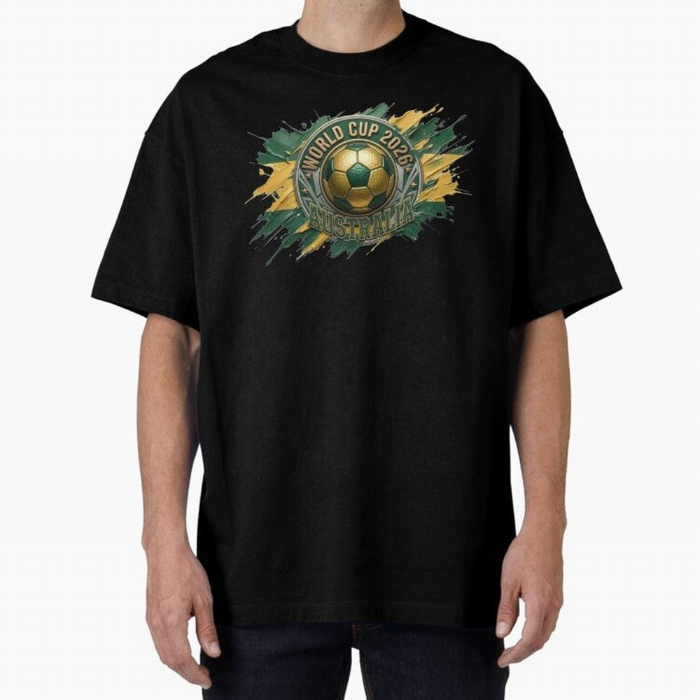 World Cup 2026 Australia Soccer Ball Paint Splash Classic T-Shirt Keep the Legacy of FIFA World Cup 2026 Group Stage Filled with Neymar, Haaland and Cristiano Ronaldo, England, France and Netherlands Energy, Fan Favorite Moments, National Team