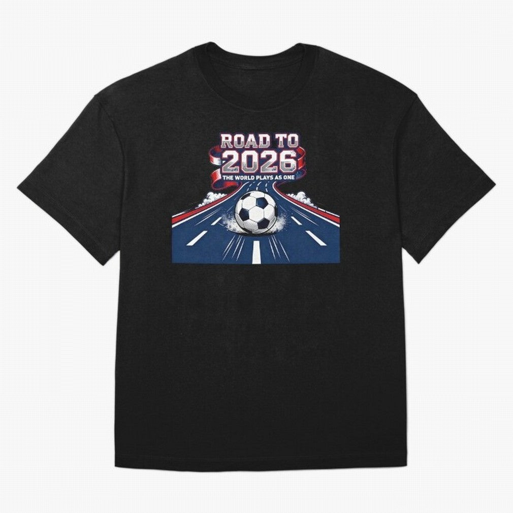 Road to 2026 ¨C The World Plays as One Classic T-Shirt Carry Global Football Passion for FIFA World Cup 2026 Group Stage, Centered on Haaland, England, France and Netherlands, Vintage Soccer Flavor, Modern Football Stars, National Flags and Final