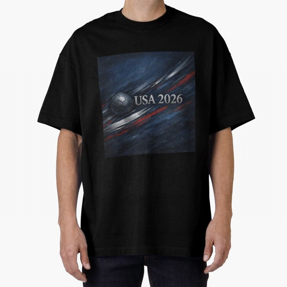 USA 2026 Soccer Emblem Inspired Classic T-Shirt Celebrate FIFA World Cup 2026 Spirit, Connected to England, France and Netherlands, Neymar, Global Supporter Spirit, Legendary Goals, National Colors and Tournament Celebration; Great for Watch