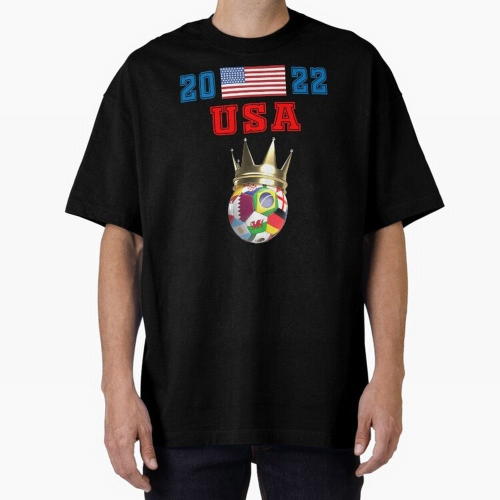 Keep Calm and support USA Football Flag Soccer Jersey Classic T-Shirt Bring Global Tournament Vibes to Global Football Passion for FIFA World Cup 2026 Group Stage, Celebrating Cristiano Ronaldo, Haaland and CR7, England and Germany, Football