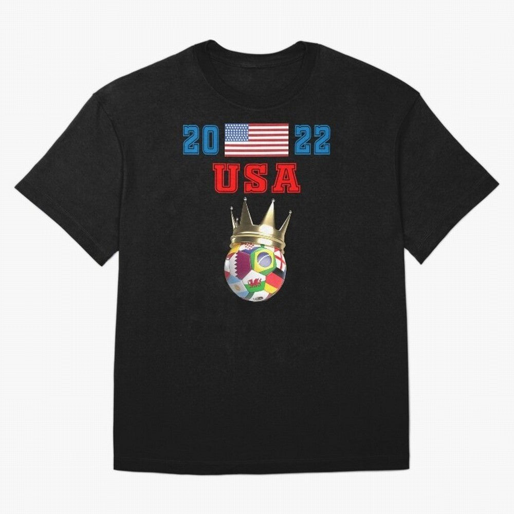 Keep Calm and support USA Football Flag Soccer Jersey Classic T-Shirt Bring Global Tournament Vibes to Global Football Passion for FIFA World Cup 2026 Group Stage, Celebrating Cristiano Ronaldo, Haaland and CR7, England and Germany, Football
