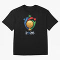 Golden Soccer Ball 2026 Host Nations Emblem Classic T-Shirt Cheer for Global Football Passion for FIFA World Cup 2026, Connected to CR7 and Messi, Argentina, Tournament Hype, Historic Matchups, Family Viewing Parties and Global Sports Pride;