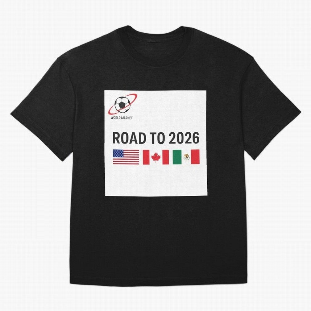 Road to World Cup 2026 Football Journey Classic T-Shirt Cheer through Every Moment of Global Football Passion for FIFA World Cup 2026 USA Canada Mexico, Capturing Neymar, Haaland and Cristiano Ronaldo, Spain and Netherlands, Sports Nostalgia,