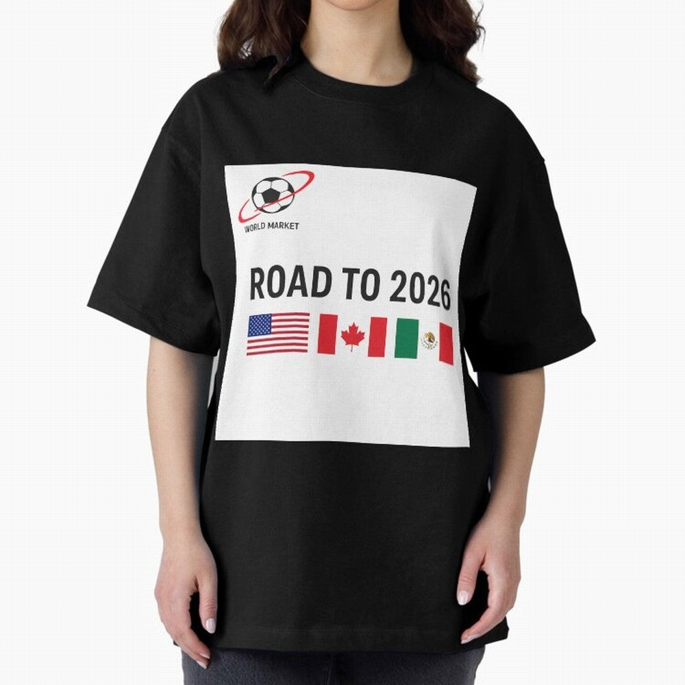 Road to World Cup 2026 Football Journey Classic T-Shirt Cheer through Every Moment of Global Football Passion for FIFA World Cup 2026 USA Canada Mexico, Capturing Neymar, Haaland and Cristiano Ronaldo, Spain and Netherlands, Sports Nostalgia,