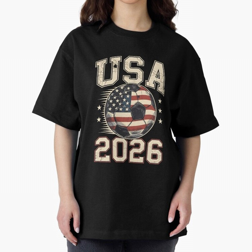 USA 2026 World Cup Soccer Classic T-Shirt Honor the Football Icons of the FIFA World Cup 2026 Group Stage Journey through Neymar, Haaland and Cristiano Ronaldo Highlights, Argentina, France and Brazil Pride, Retro Football Energy, Iconic Rivalries,