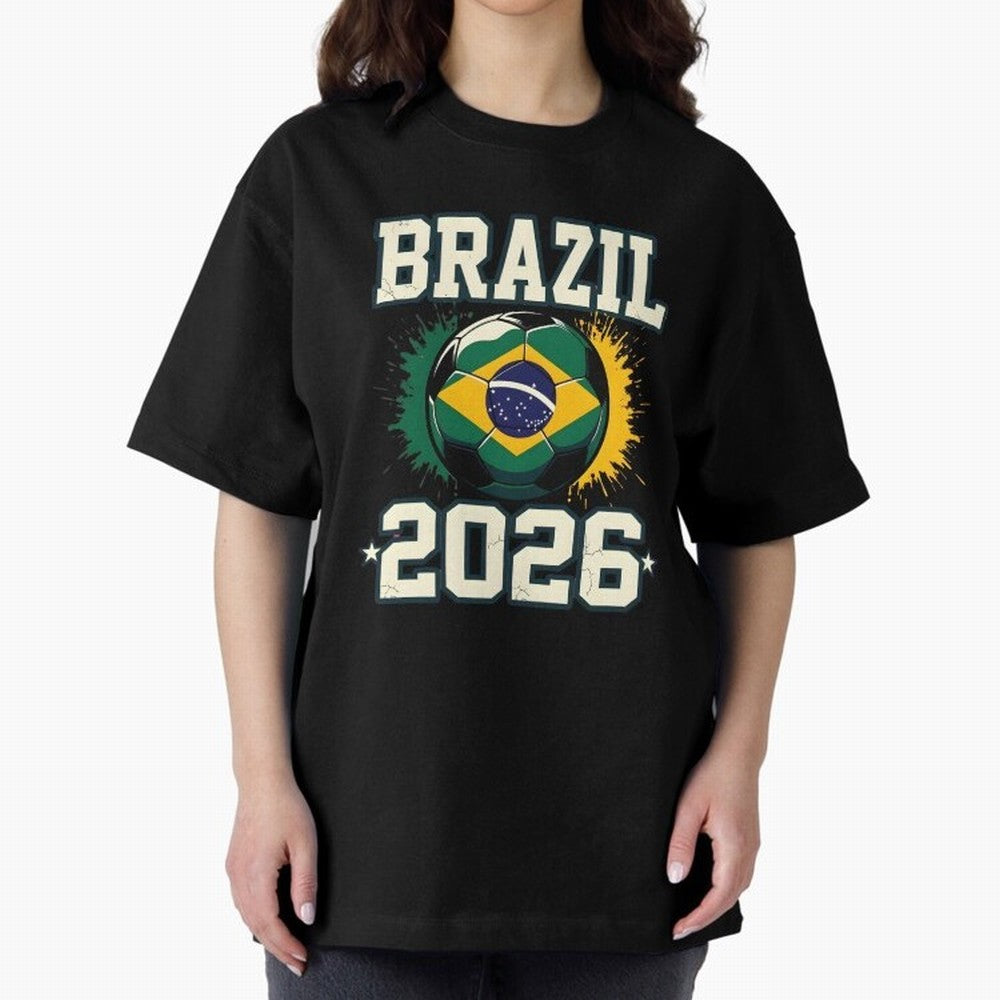 Brazil Soccer Football 2026 Classic T-Shirt Join FIFA World Cup 2026 Group Stage for Fans of CR7 and Portugal, Spain and Germany, Bringing Retro Football Energy, Iconic Rivalries, Trophy Chase Drama and Stadium Atmosphere; Perfect for People Who