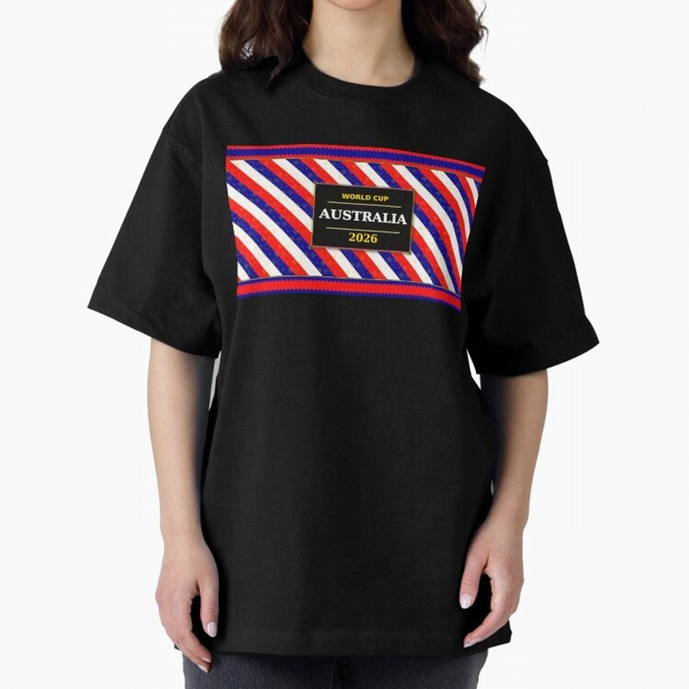 Australia Football Fan 2026 Black Flag Colors Pattern Classic T-Shirt Relive Legendary Nights from FIFA World Cup 2026 USA Canada Mexico Connected to CR7 and Messi, Argentina Energy, Worldwide Fan Energy, Dramatic Goals, Stadium Lights and